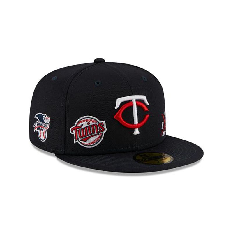 MLB Minnesota Twins Multi 59Fifty Fitted (BBQ8561) - Blue New Era Caps